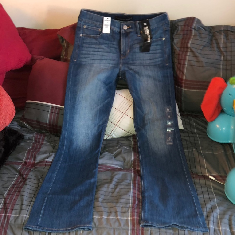 Express jeans size 8 regular barley boot mid rise